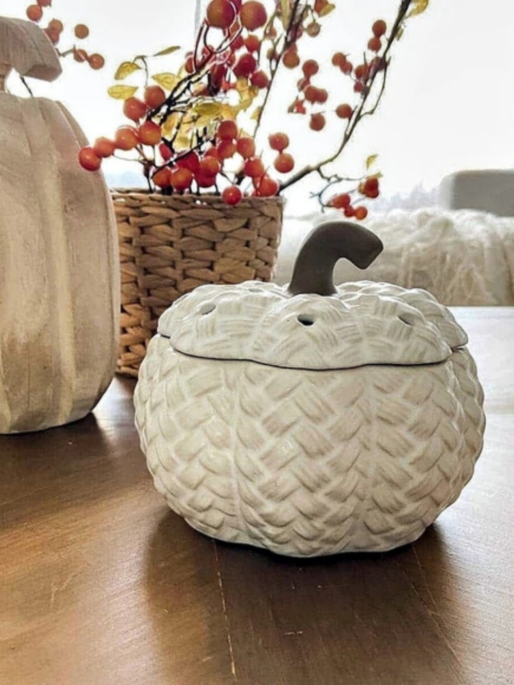 🍂 Scentsy Harvest Bounty Warmer | Knit Pumpkin | New in Box | Retired